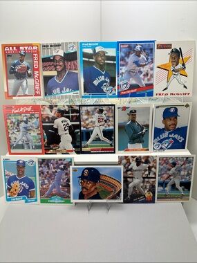 Fred McGriff vintage lot of 15 (Blue Jay, , Braves, Padres)